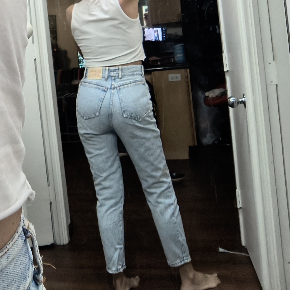 Vtg Bongo stone wash high rise tapered jeans size 8